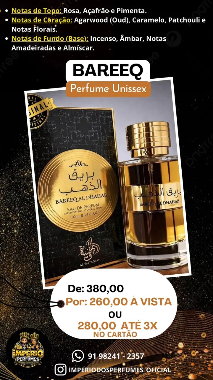 Perfume Árabe Bareeq