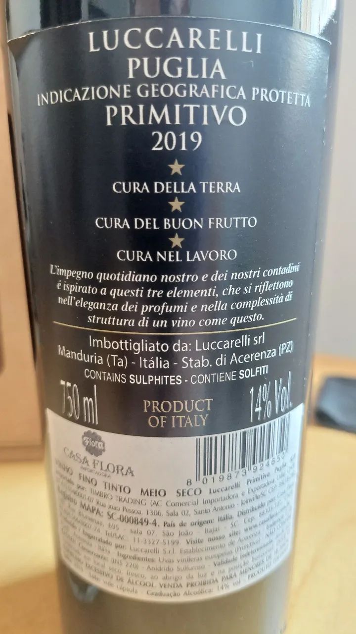 Vinho Luccarelli Puglia