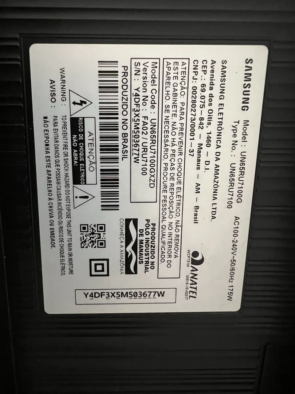 Televisão Samsung 65 polegadas- Defeito - Foto 2