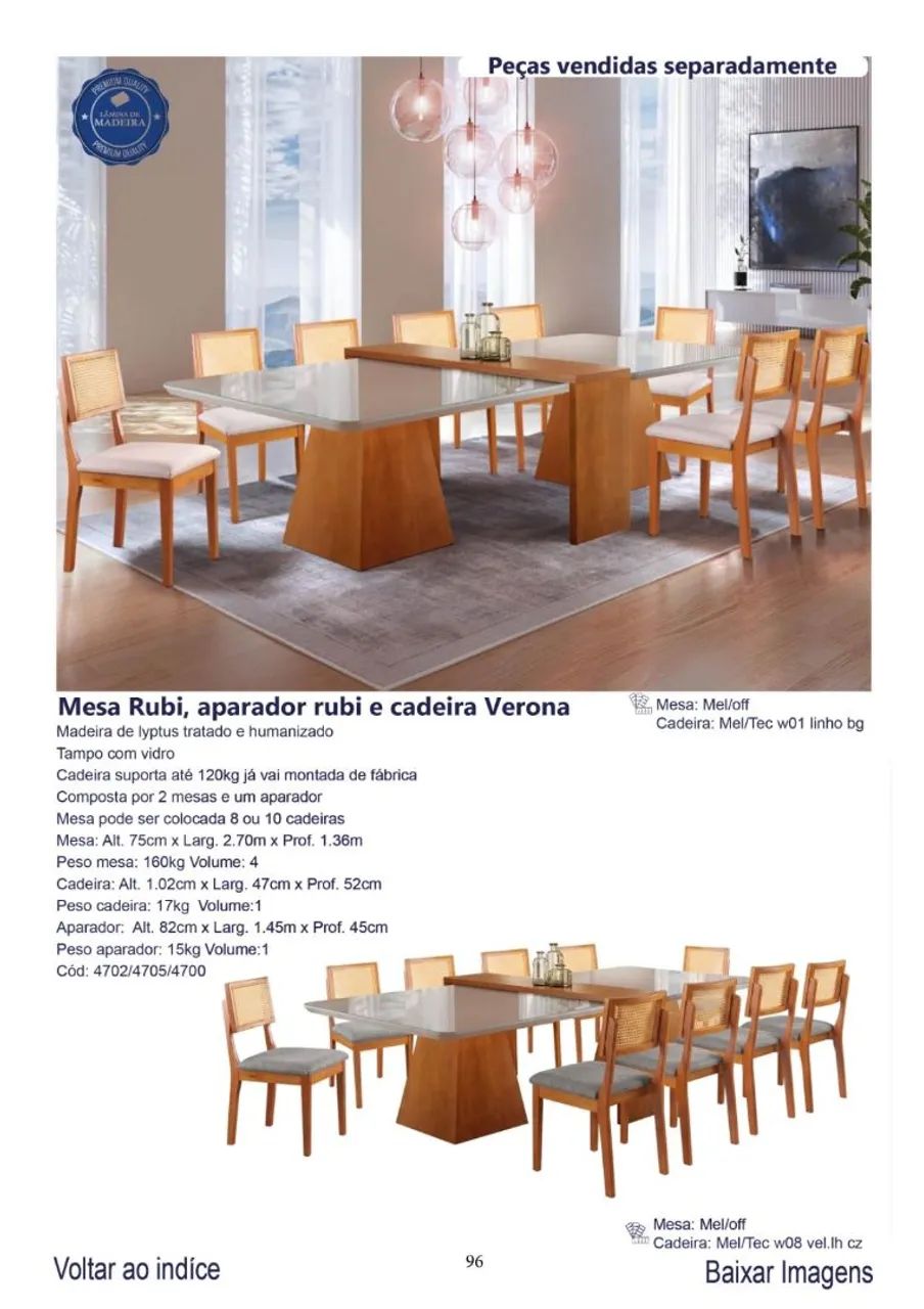 Mesa de jantar com 10 cadeiras - nova - montamos grátis  - Foto 4