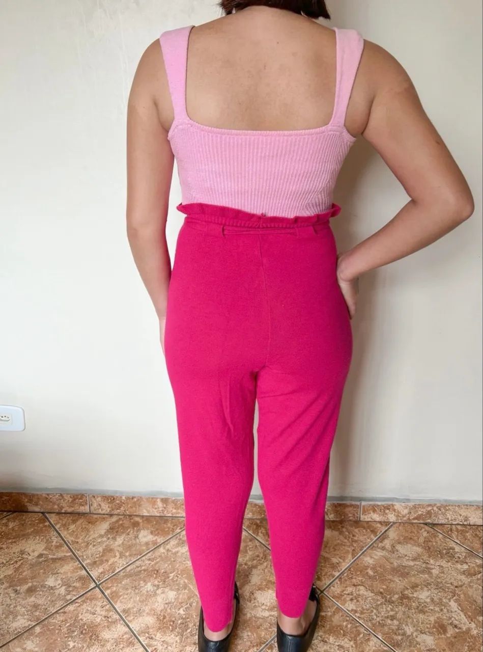 Calça tricô pink modal - Foto 3