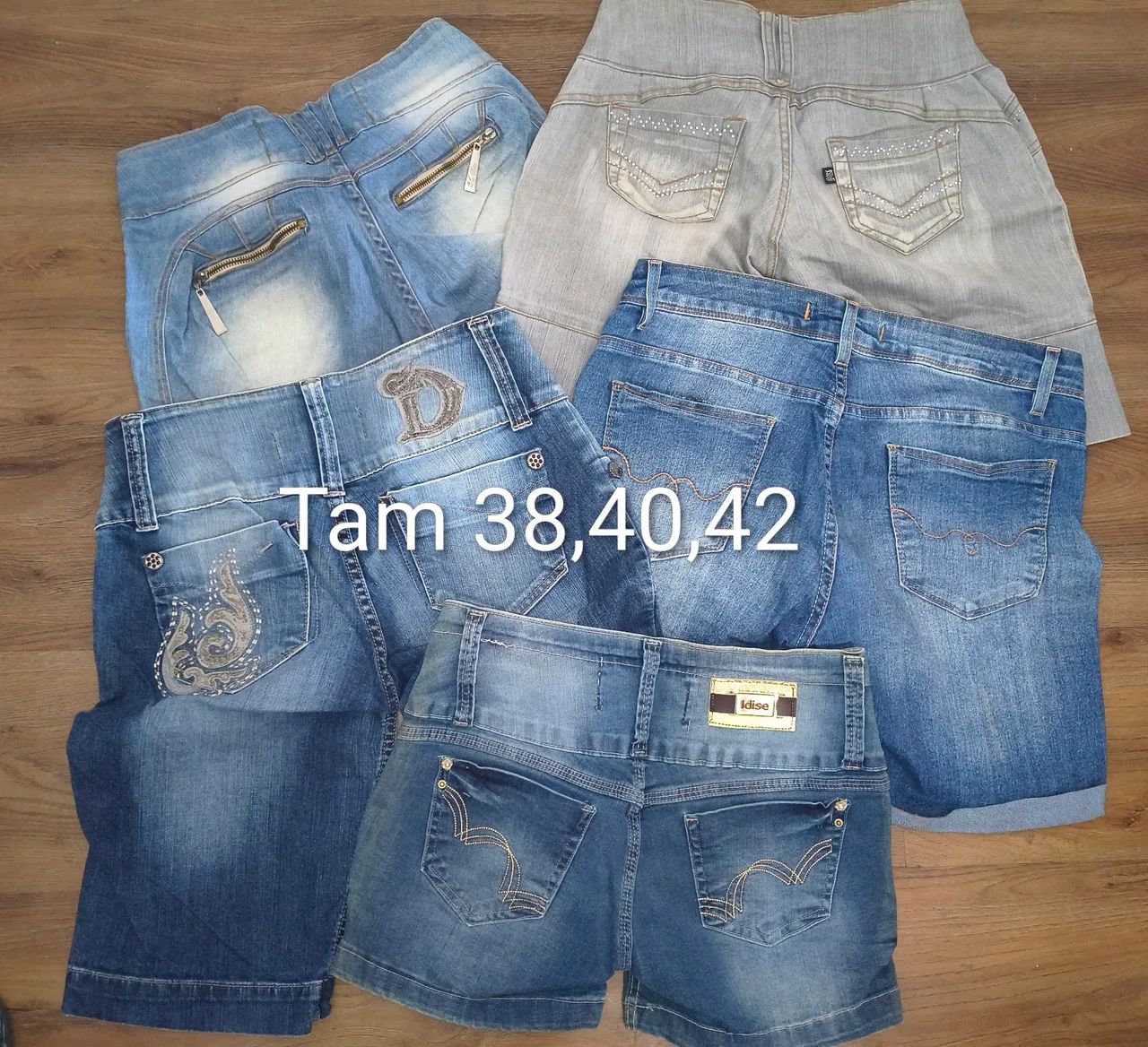 Kit lote short e bermudas jeans vários tamanhos  - Foto 3
