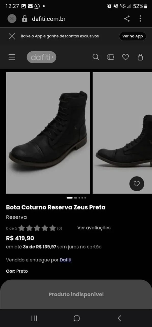 Bota couro preta Reserva 40 - Foto 5