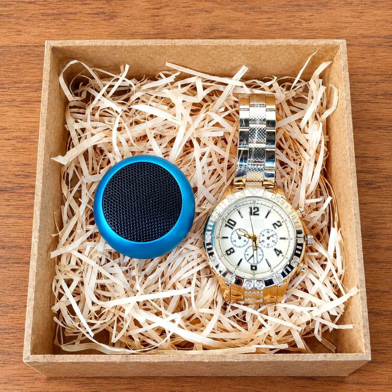 Kit com relógio masculino + mini caixa de som Bluetooth - Foto 3