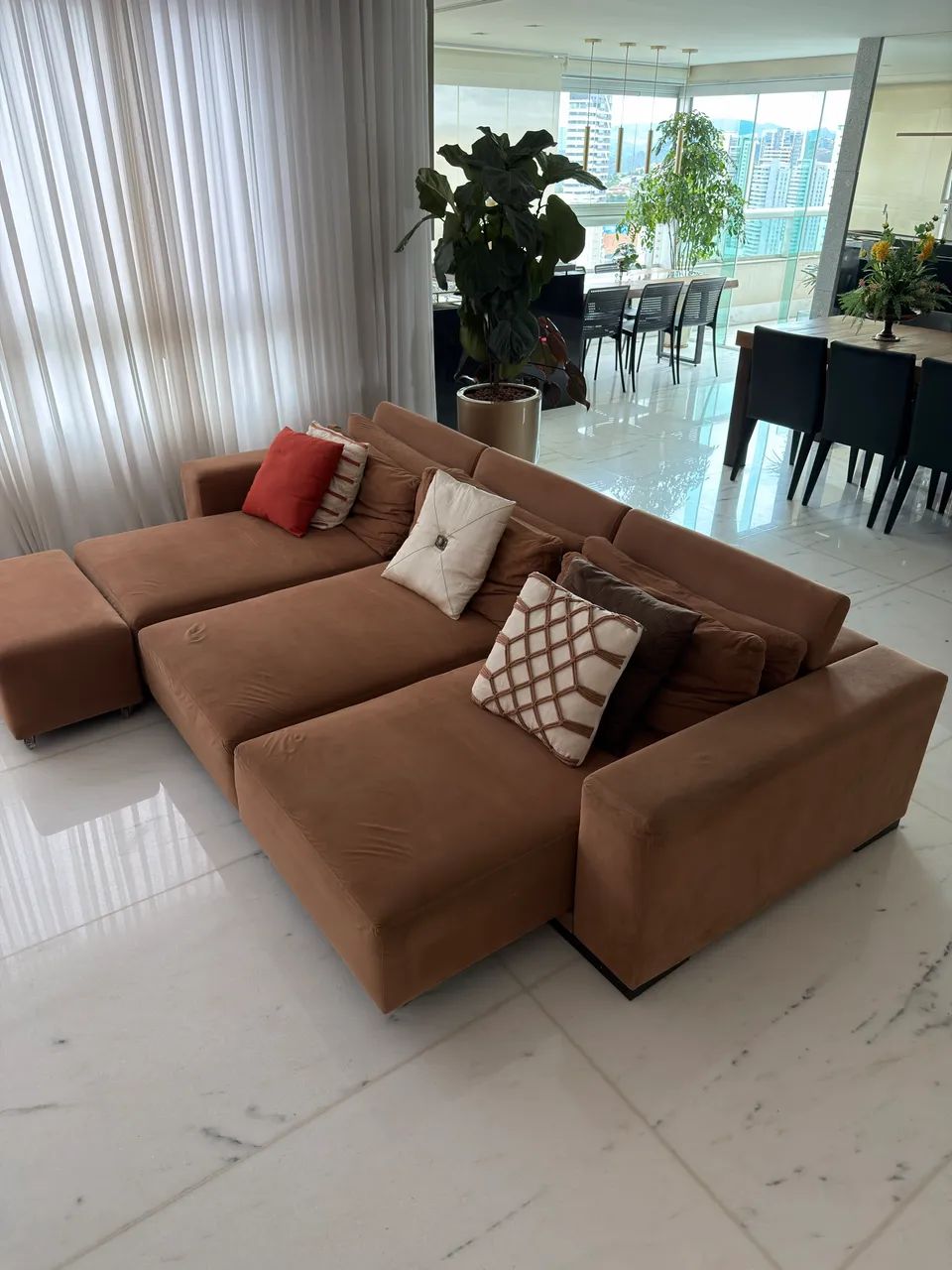 Sofá retrátil 2,80m Prodomo Design Camurça 