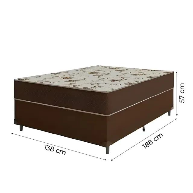 (Em Estoque) Conjunto Base e Colchão Casal D33 (Frete Grátis) - Foto 2