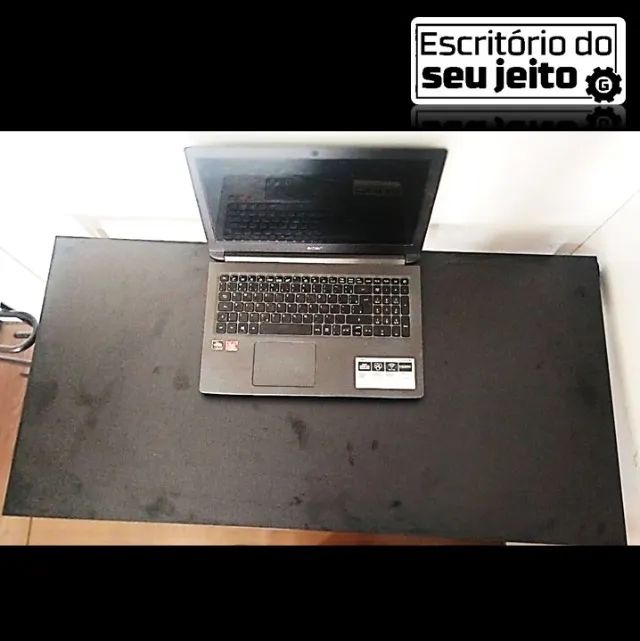 Mesa de Escritório Reforçada 1m NOVA Birô Multiuso Industrial para Computador Notebook - Foto 4