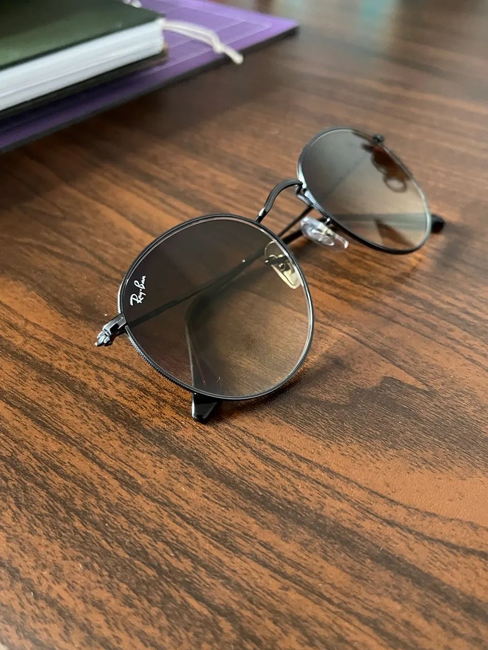 Óculos de sol Ray-Ban Round flat lenses
