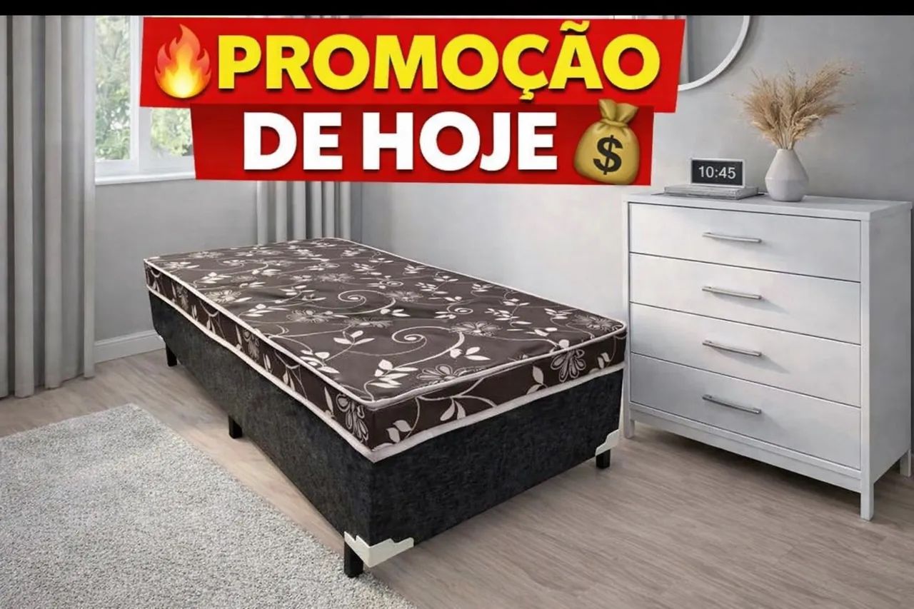 Cama box solteiro super promoção liquidação de fábrica 