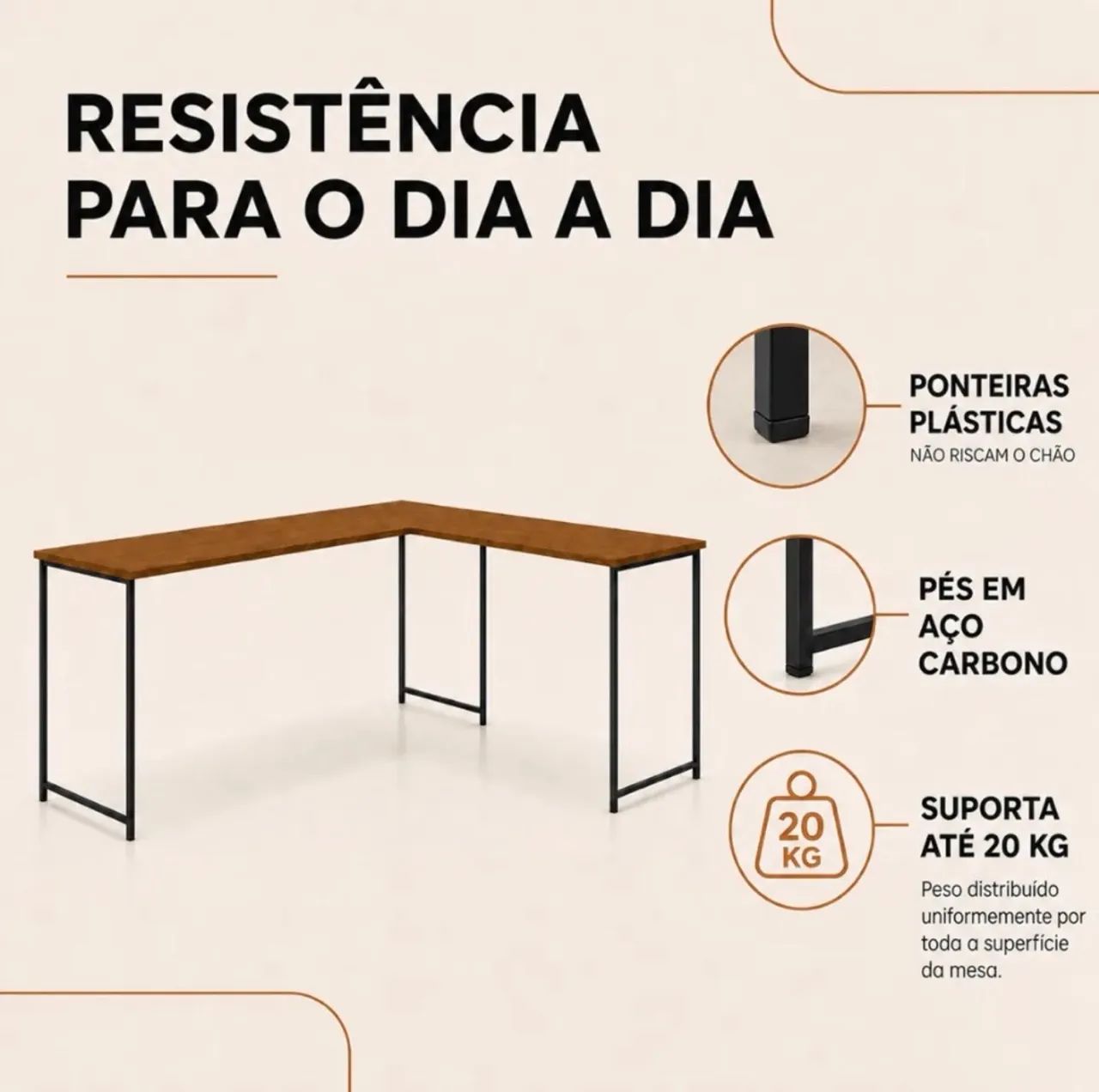 Mesa Escrivaninha em L - KlmStore - Foto 2