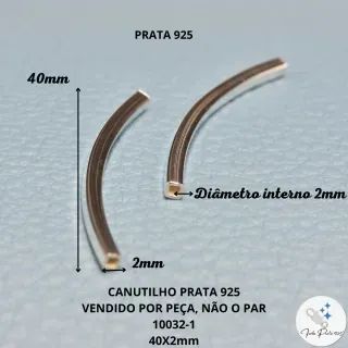 Canutilho e Entremeio Prata 925 para Montagem de Joias e Artesanato - Foto 4