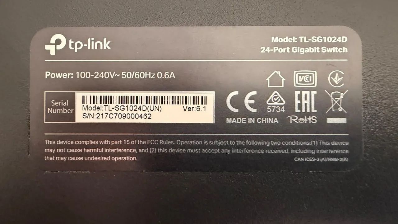  SWITCH TP-LINK TL-SG1024D - 24 PORTAS GIGABIT