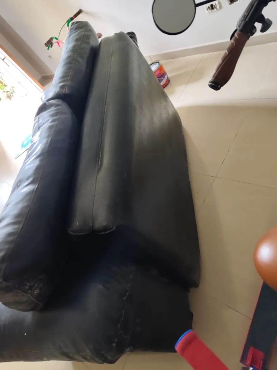 Sofá cama em couro sintético 1,80m - Foto 2