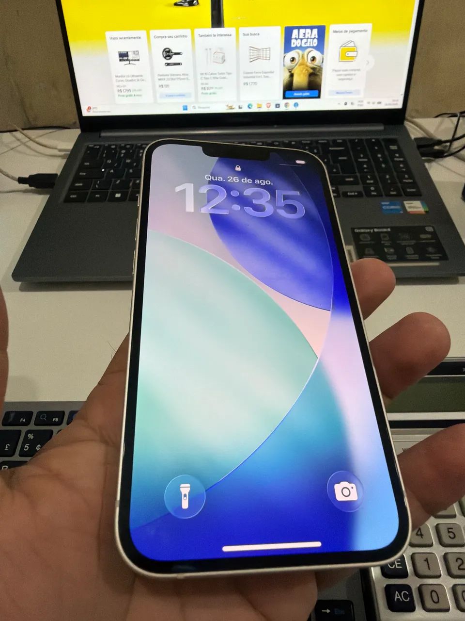 IPHONE 13 BRANCO 128GB - Foto 3