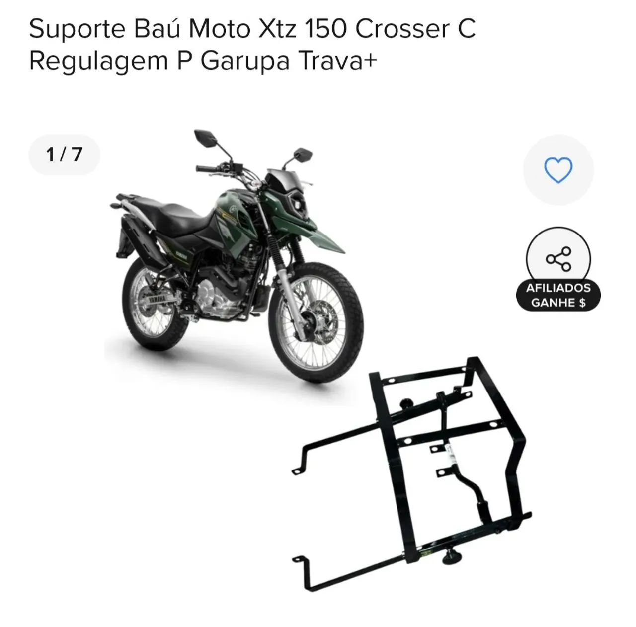 SUPORTE BAÚ CROSSER 150