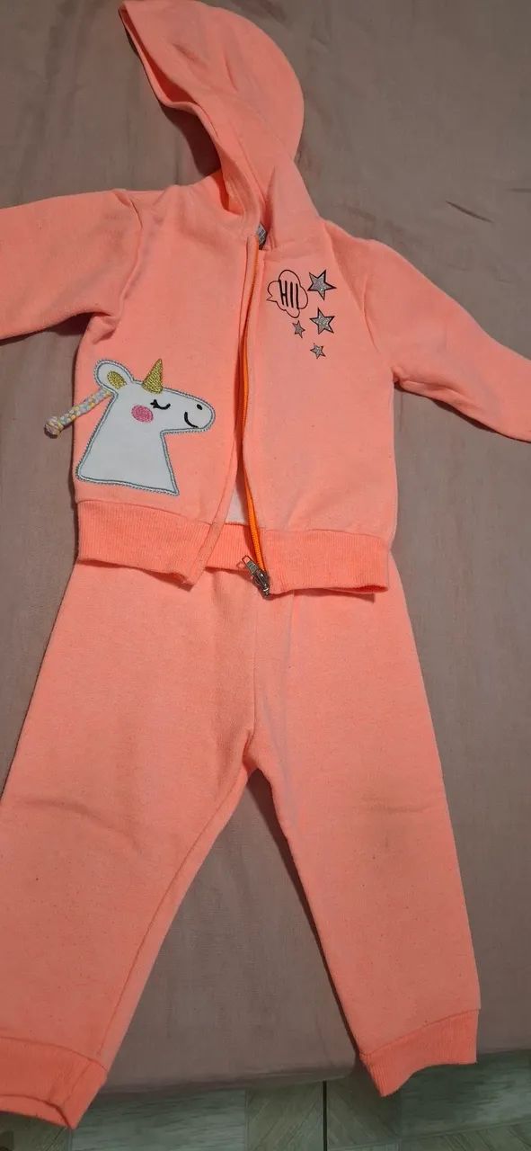 4 Conjunto moletom bebe P,M  - Foto 4