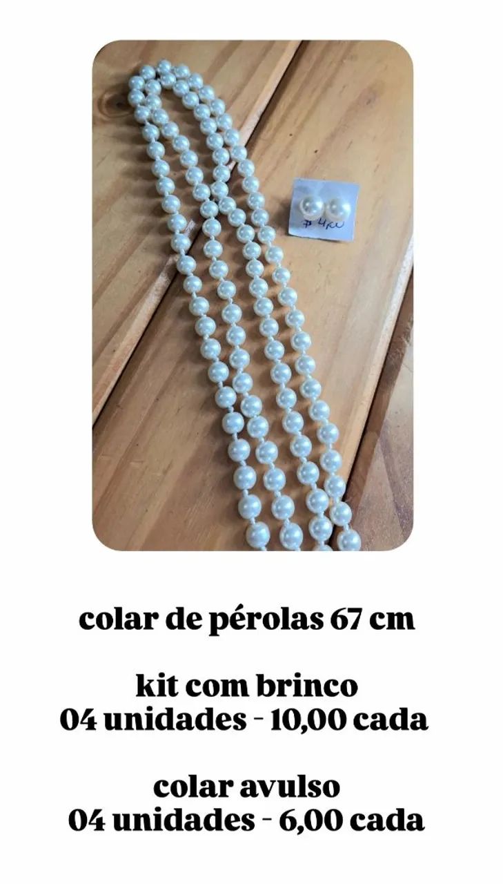 Colares de pérola - avulsos e com brincos  - Foto 2