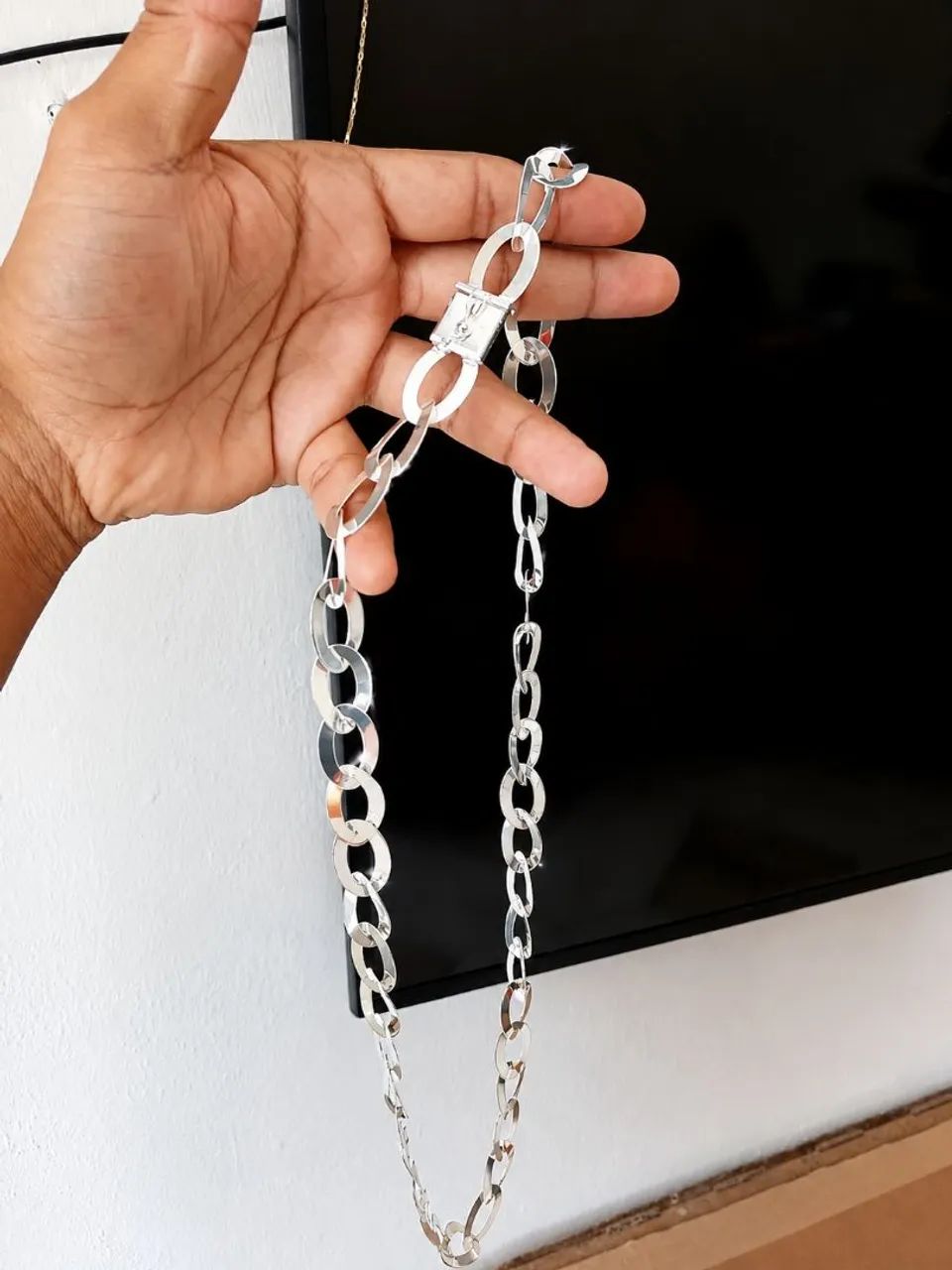 Cordão de prata 45g tóp pra vender logo  - Foto 2