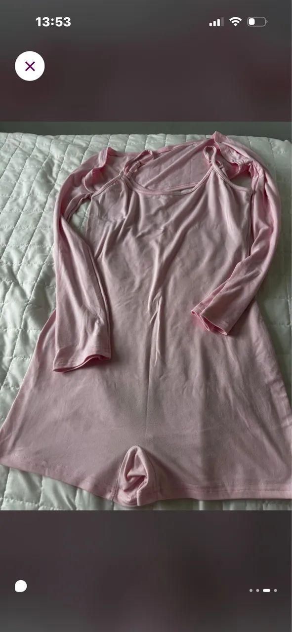 Macacão rosa yoga com bolero  - Foto 3