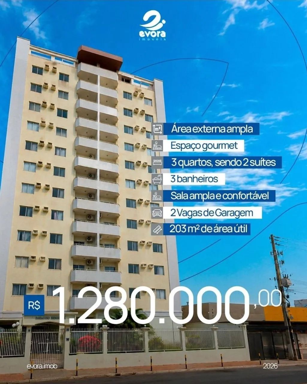 EVORA VENDE COBERTURA - RESIDENCIAL PARADISO 