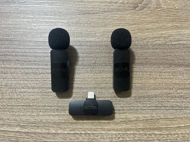 Microfone Sem Fio BOYA BY-V2 Duplo Lightning iPhone