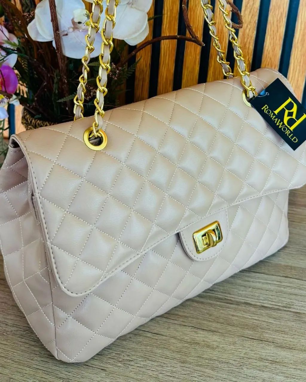 BOLSA MÉDIA MATELASSÊ CLASSICA - Foto 5
