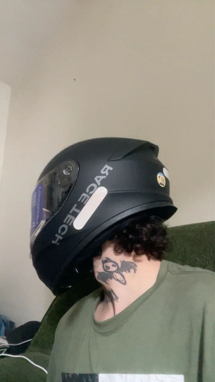 Capacete RACE TECH HIT 58 BLACK - Foto 4