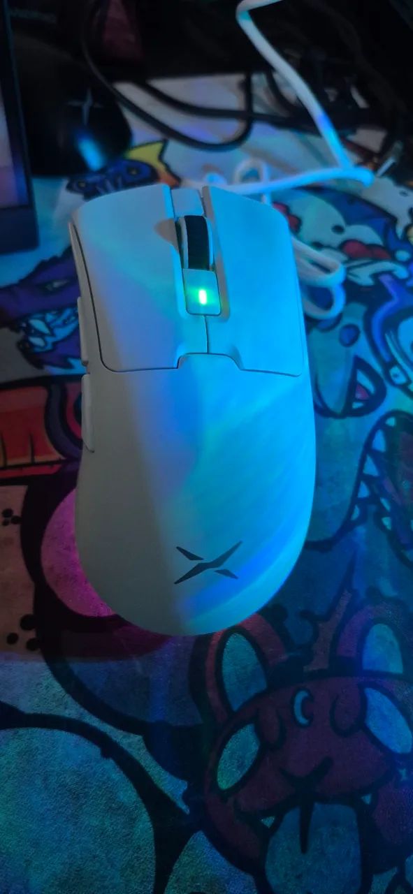 Mouse Gamer Delux M900PRO com Dock de Carregamento - Branco