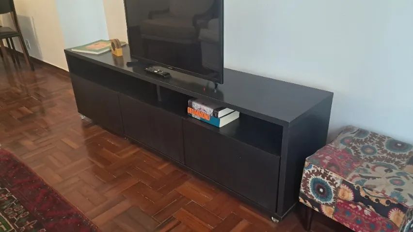 Rack Preto com 3 Gavetas e Rodinhas - Ótimo Estado - Foto 5