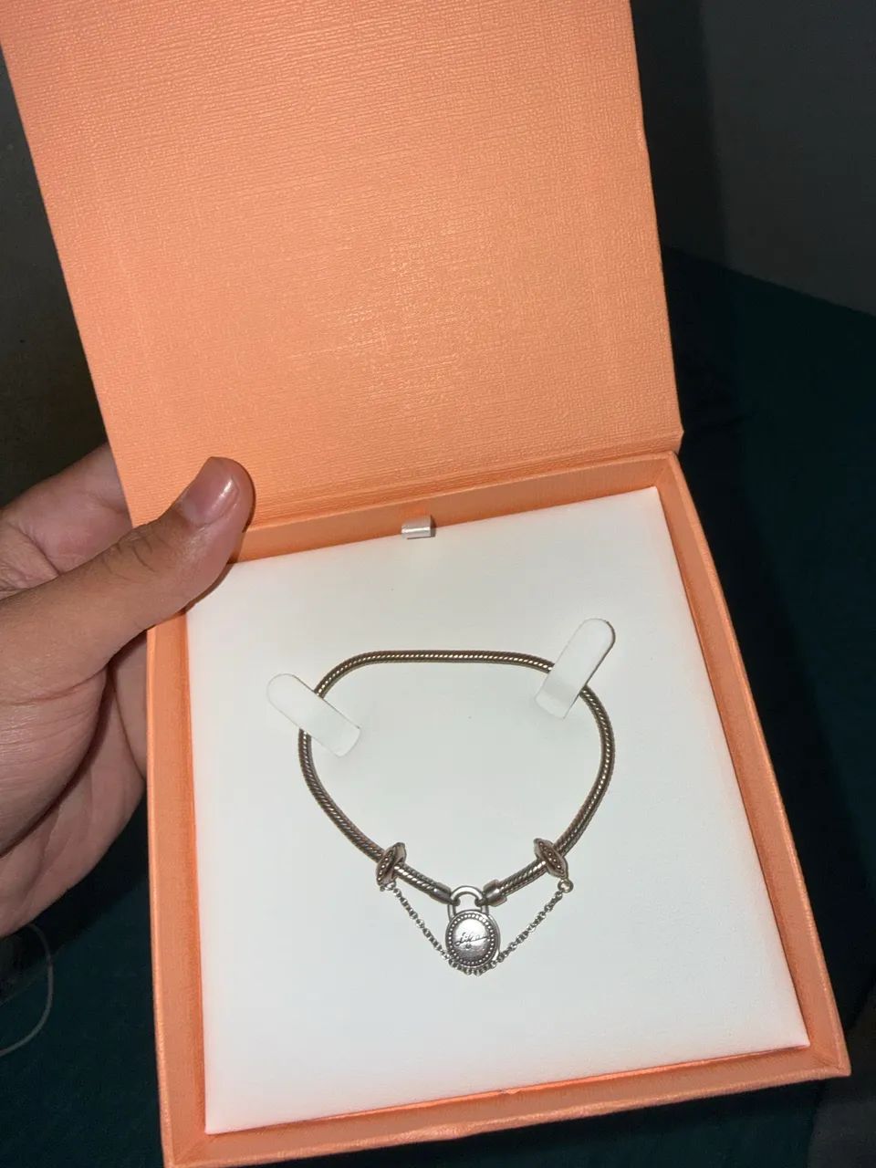 Pulseira Life Cadeado Em Prata 925 - Foto 2