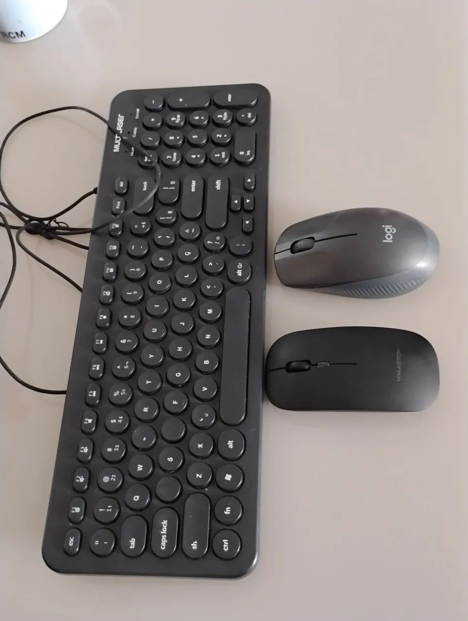 Kit teclado Multilaser + mouse Logitech + mouse Hmaston