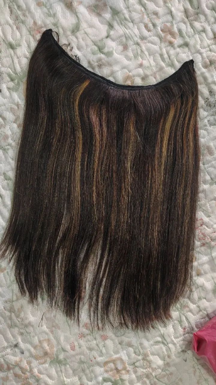 Lindo cabelo humano indiano morena iluminada  - Foto 2