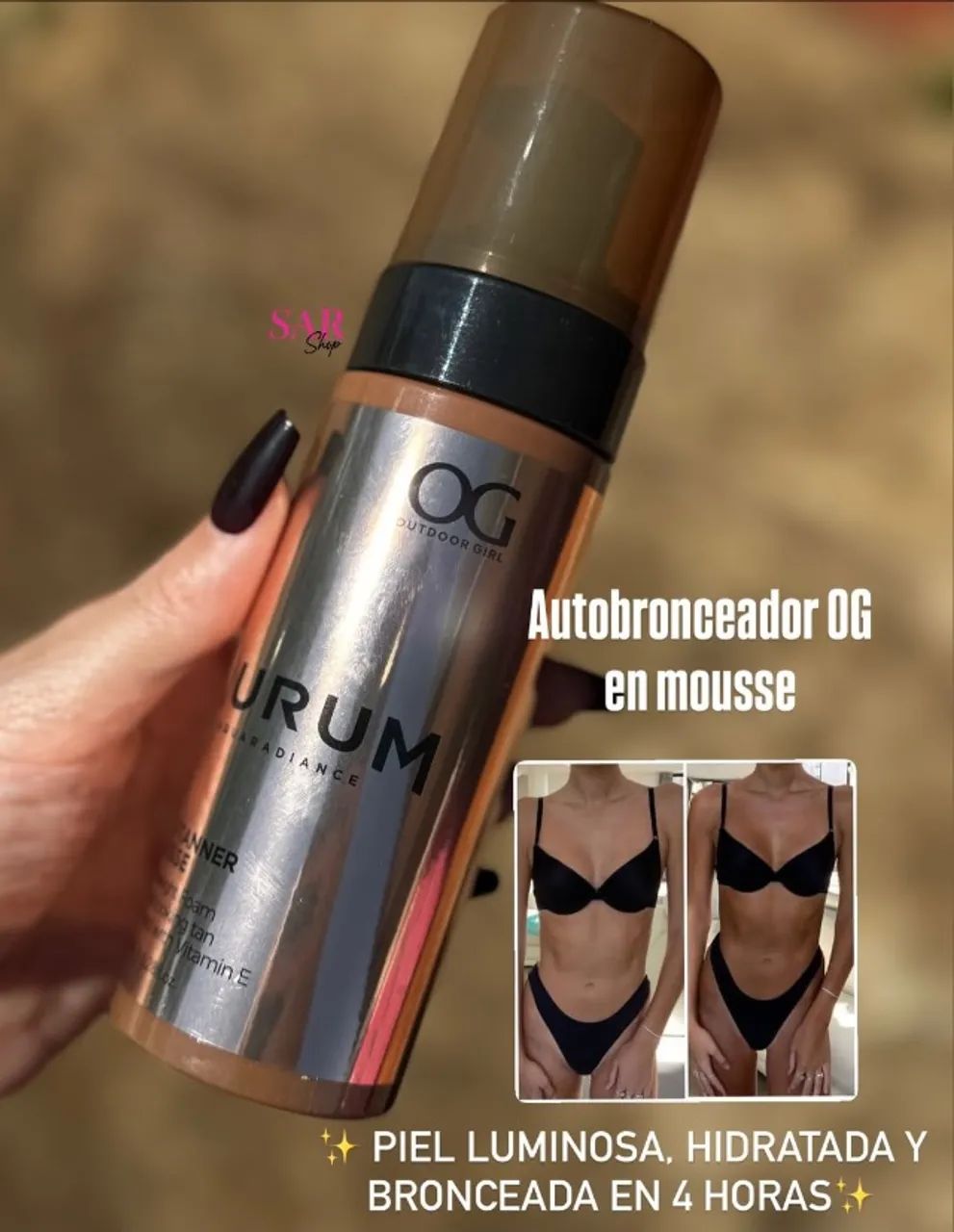 Mousse Autobronzeador Aurum Aquaradiance da Outdoor Girl