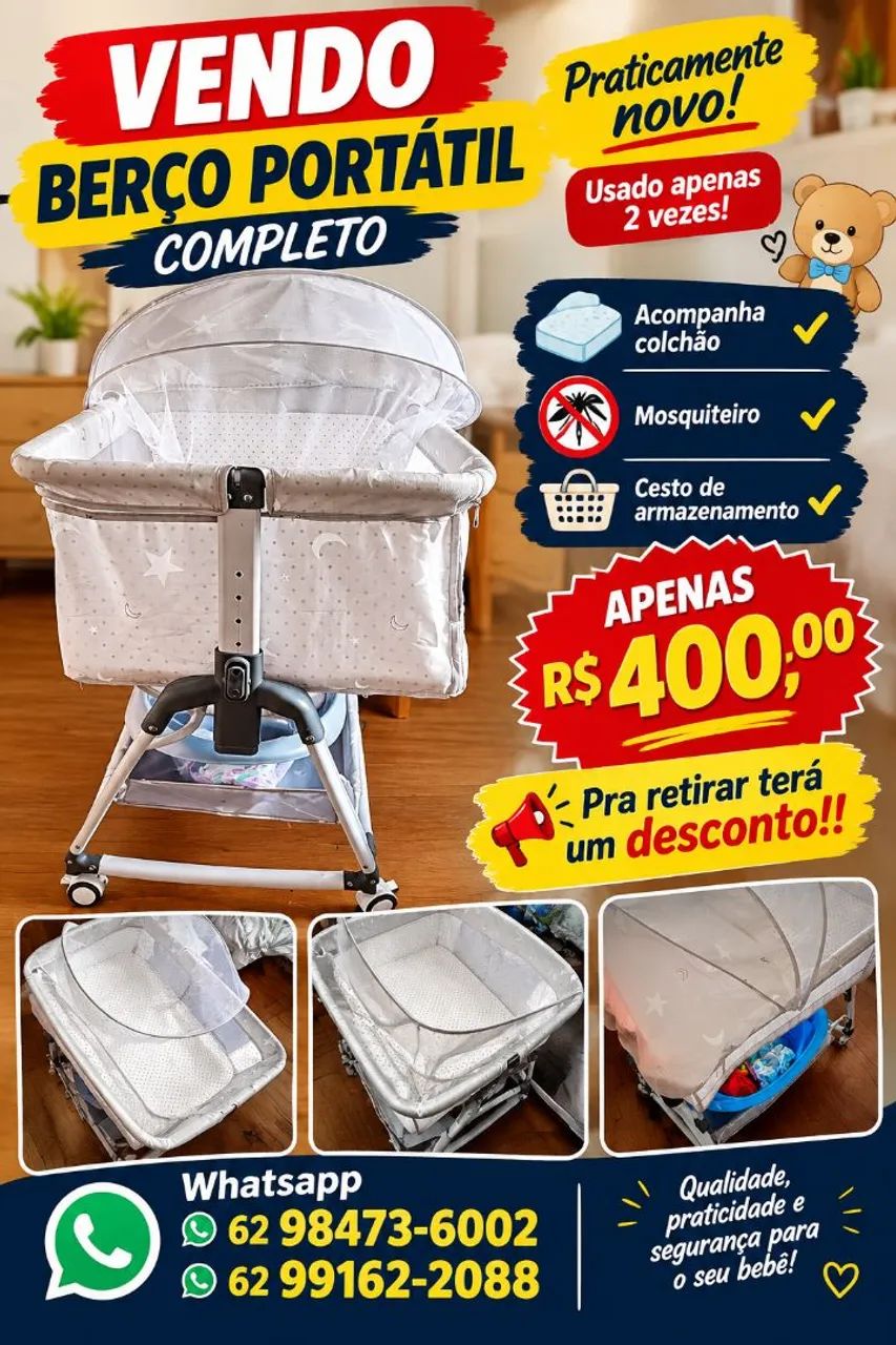 Berço moises praticamente novo