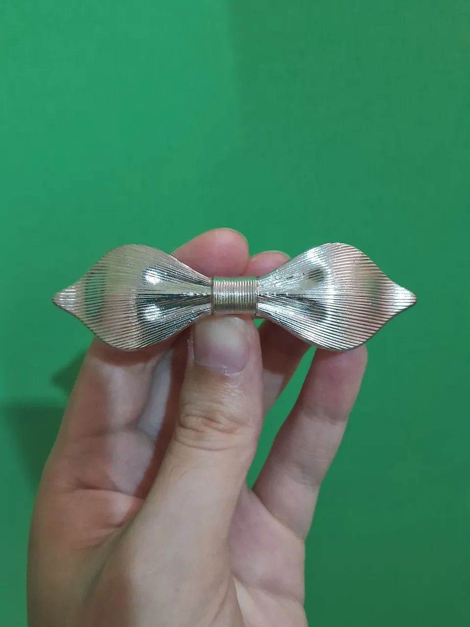 Presilha de Cabelo prateada
