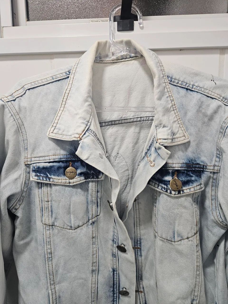 jaqueta jeans custom asas e respingos Savanah  - Foto 3