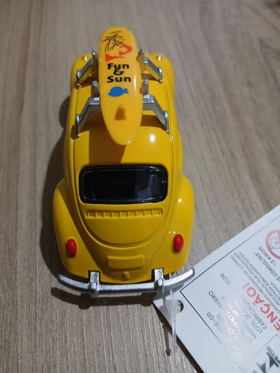 MINIATURA FUSCA CLÁSSICO - AMARELO - Foto 4