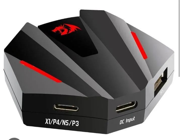 Adaptador Redragon para emular teclado e mouse em vídeo game 