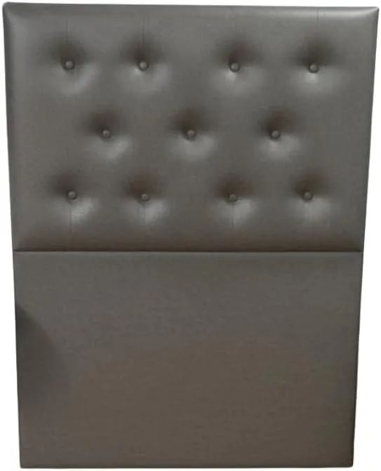 Cabeceira solteiro suede cinza