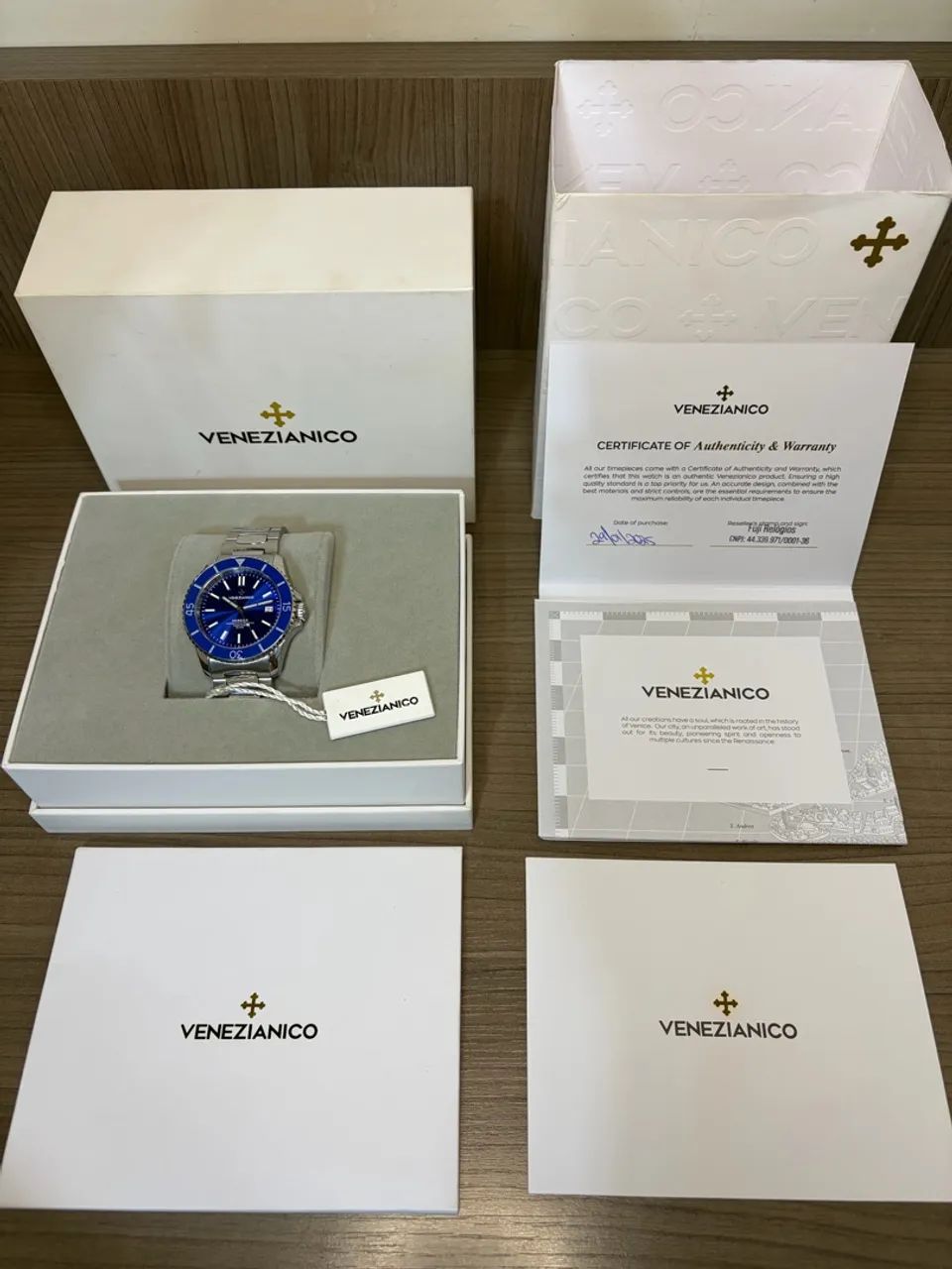 Relógio Venezianico Nereide automático azul - Foto 4