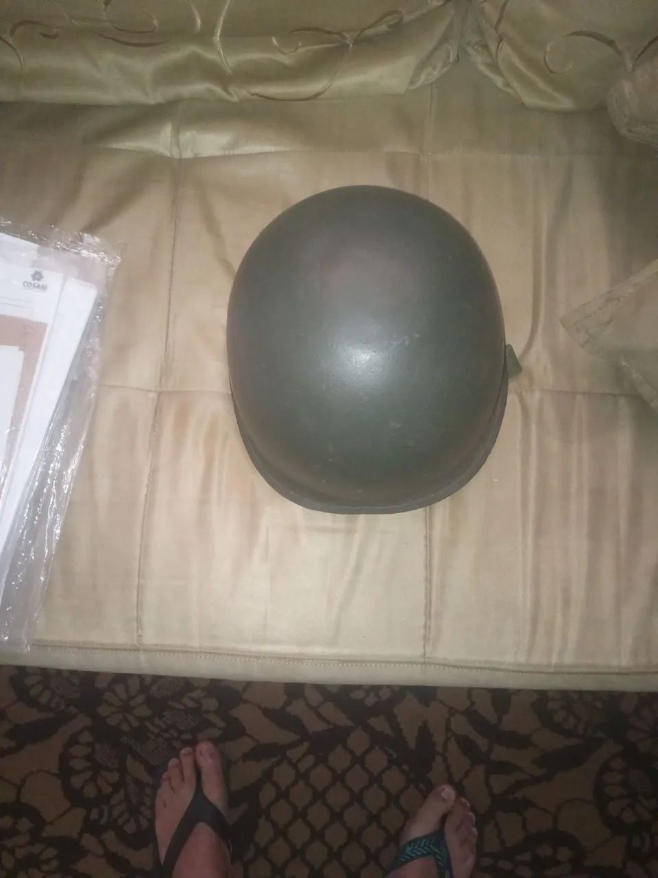 Capacete original do exército em aço duro  - Foto 2
