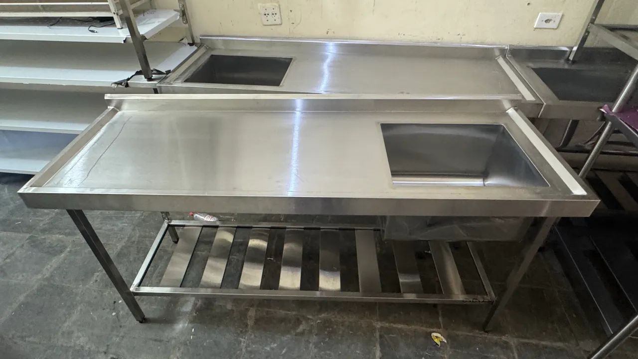 Pia industrial inox 1,80 x 60  - Foto 5