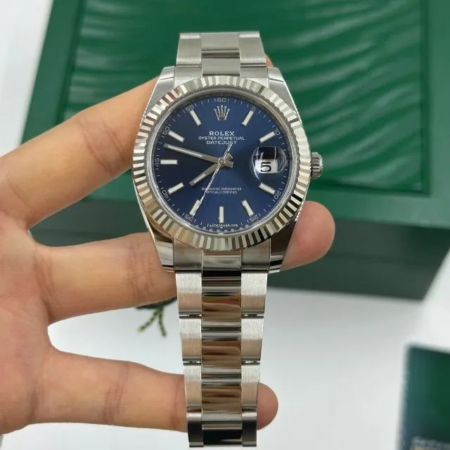 Rolex Date Just Azul Oyster Eta 3035 Automático Premium - Foto 2