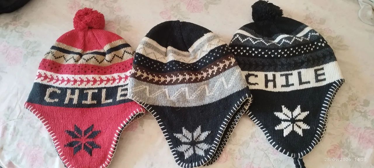 GORRO ou TOCA CHILENA de LÃ - NOVO - Foto 3