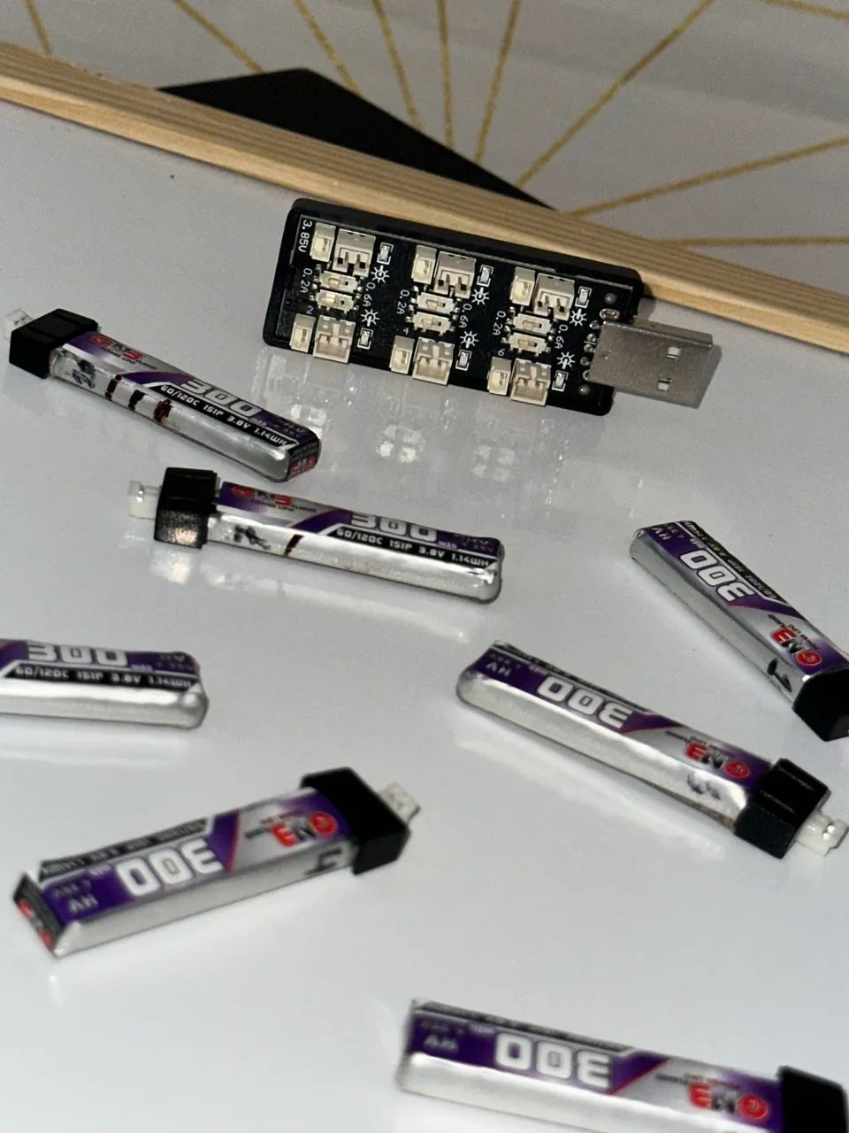 FPV- Bateria 1s + carregador 