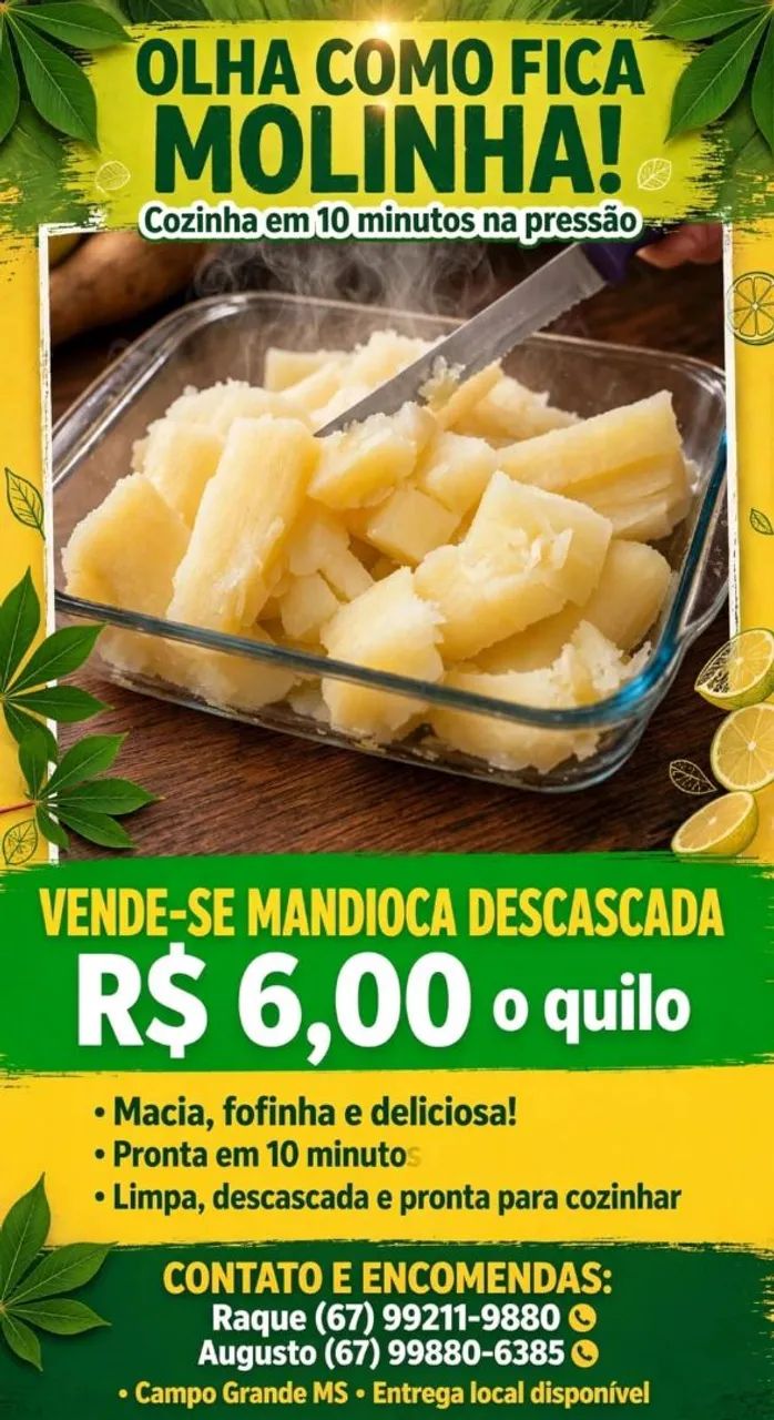 VENDE-SE MANDIOCA DESCASCADA