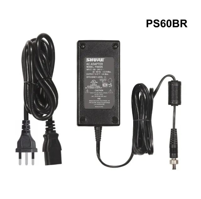 Fonte 15v de alimentação Shure PS60BR Bivolt