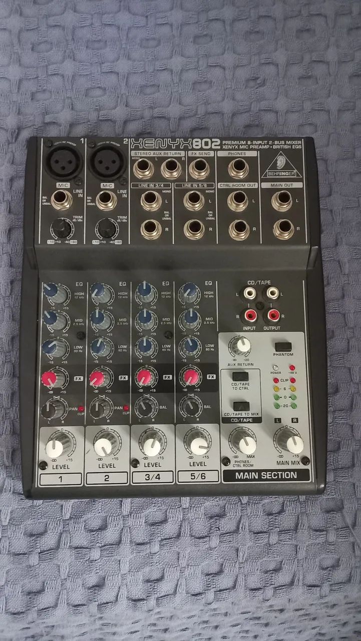 Xenyx 802 | Mesa de Som Behringer | Excelente estado, todos os canais funcionando