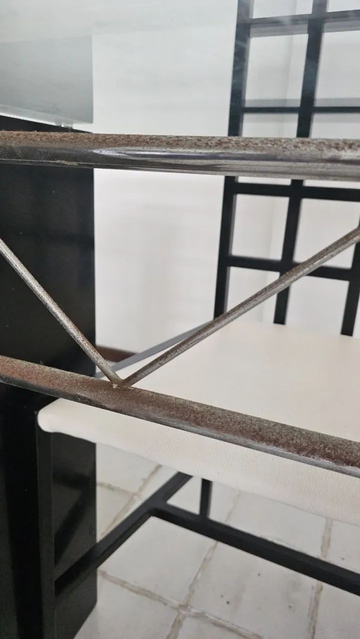 Conjunto de mesa jantar com 4 cadeiras e tampo de vidro  - Foto 3