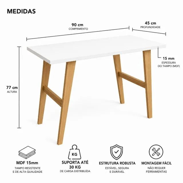 Mesa Escrivaninha em MDF Nova Fabricamos - Foto 2